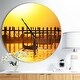 preview thumbnail 9 of 8, Designart 'Bridge in Myanmar' Oversized Coastal Wall CLock