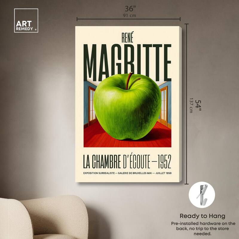 Magritte's Apple Room Canvas by Art Remedy, Gallery Wrapped