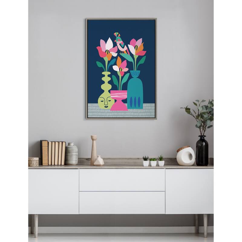 Kate and Laurel Sylvie Magnolias Canvas by Rachel Lee of My Dream Wall