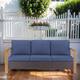 Option Brown Wicker / Blue Cushion