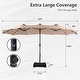 preview thumbnail 8 of 79, MAISON ARTS 15-foot Rectangular Crank Double-sided Outdoor Market Umbrella Solar LED Lighted Patio Umbrella with Base Included