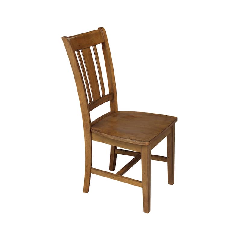 International Concepts Solid Wood San Remo Splatback Chairs - Set of 2