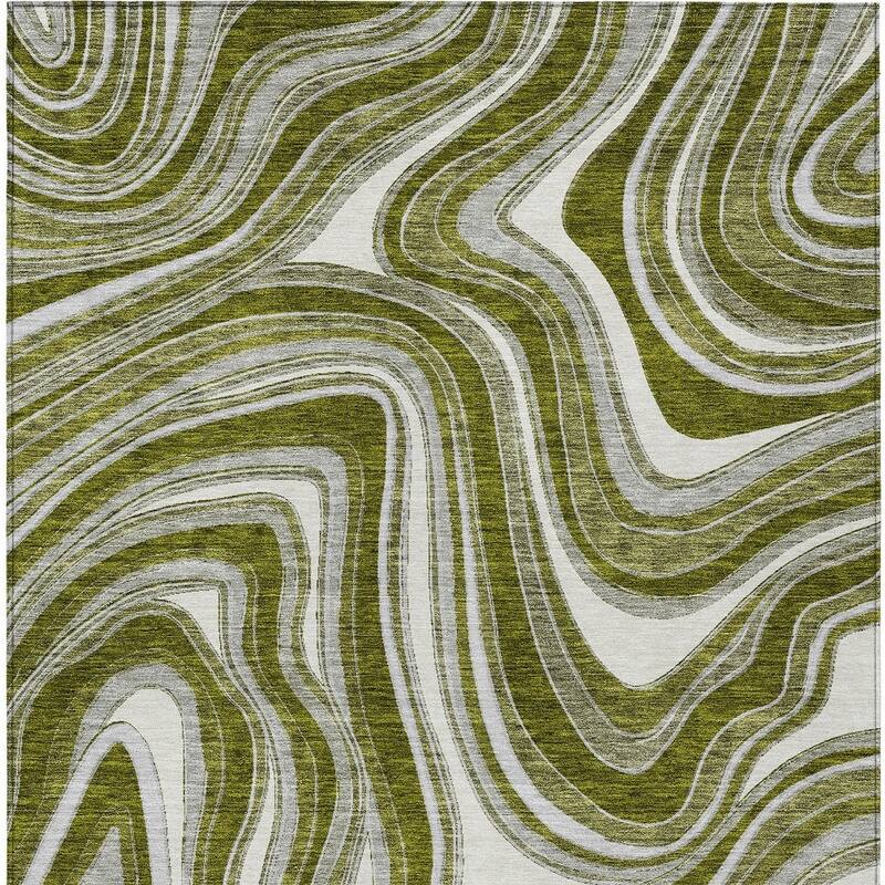 HomeRoots Abstract Transitional Rectangle Outdoor Rug