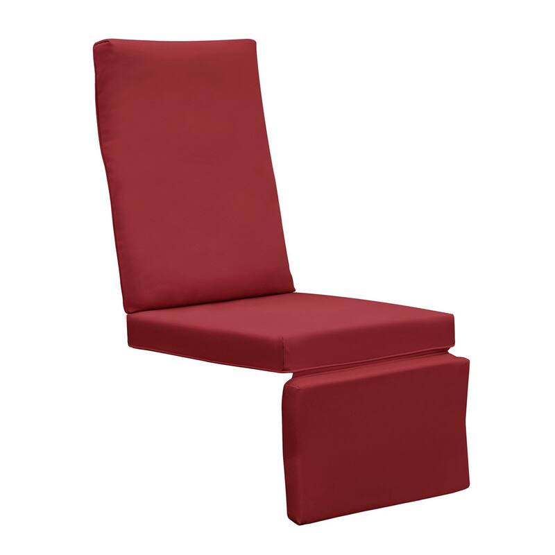 3' Thickness Replacement Waterproof Cushion,Lounge Chair Cushion - Red