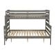 preview thumbnail 18 of 20, Wood Twin over Queen Bunk Bed with Ladder