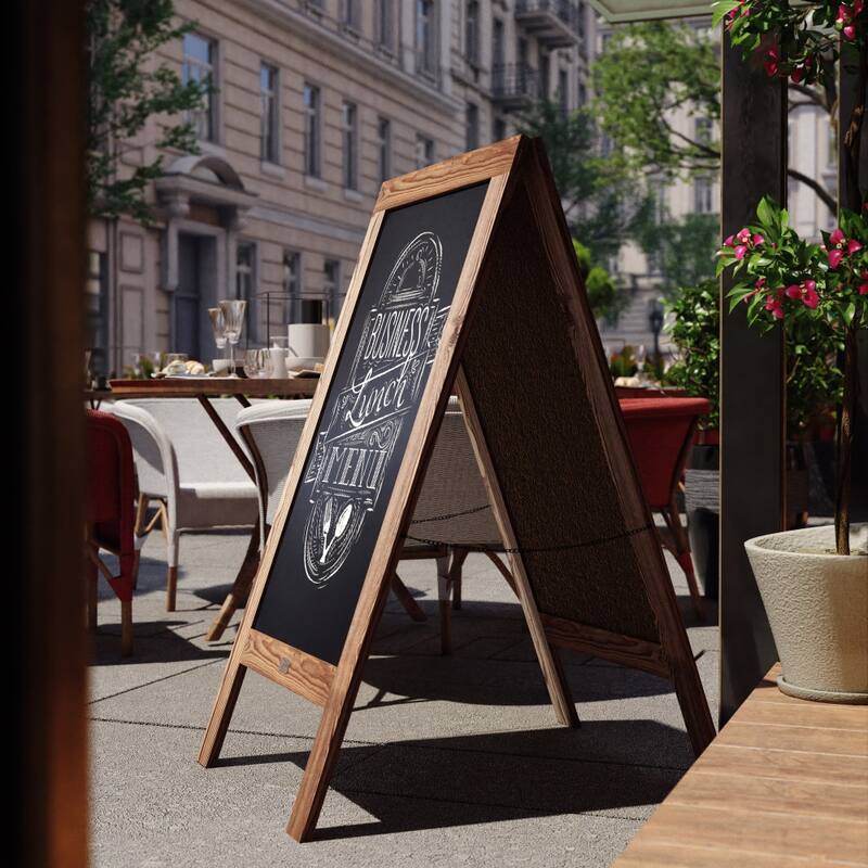 Wood A-Frame Magnetic Chalkboard Set-Markers, Stencils, and Magnets