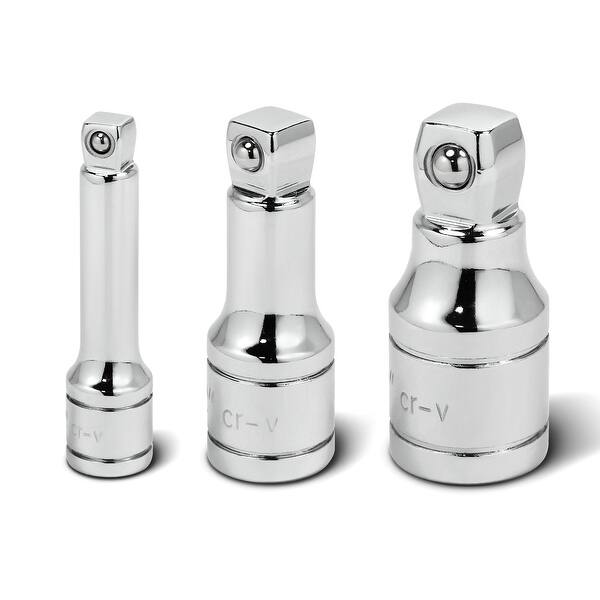 Powerbuilt 3 Piece 2 Inch Long Wobble Extension Bar Set 1 4 3 8 1 2 Inch Drive Overstock 15869984