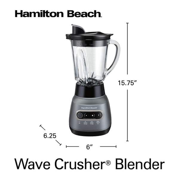 Hamilton Beach Smoothie Smart Blender, 40 Oz Glass Jar, Utensils