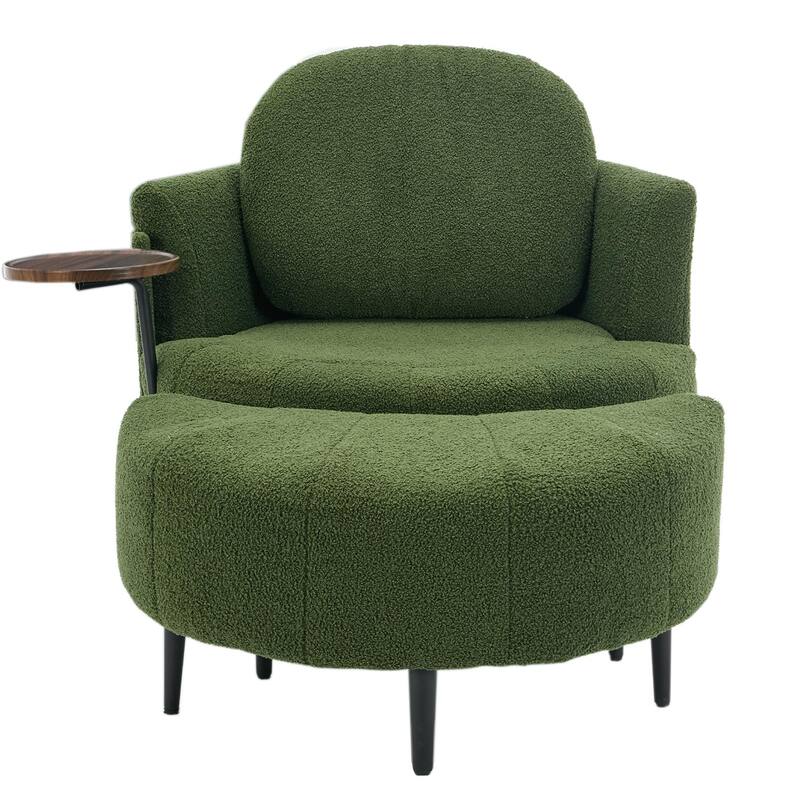 Single Sofa Chair With Footstool
