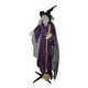 preview thumbnail 2 of 1, 66" Animated Standing Witch and Broomstick Halloween Figure Decoration