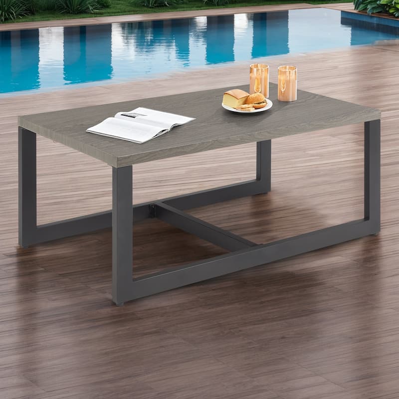 Outdoor Coffee Side End Table for Outside - Grey