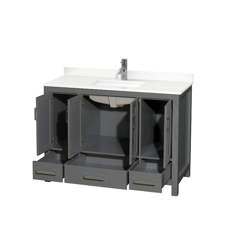 Sheffield 48-inch Single Vanity, Single Hole Quartz Top