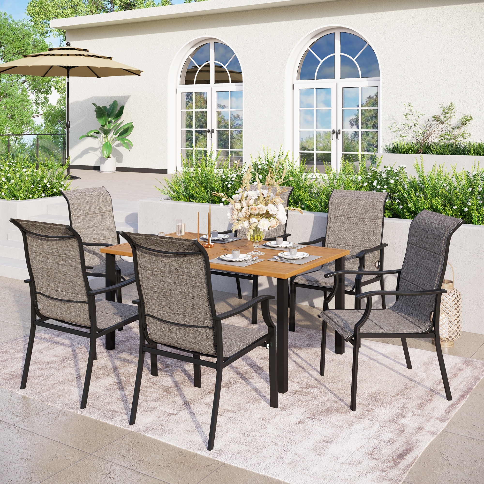 Patio sling dining shop sets