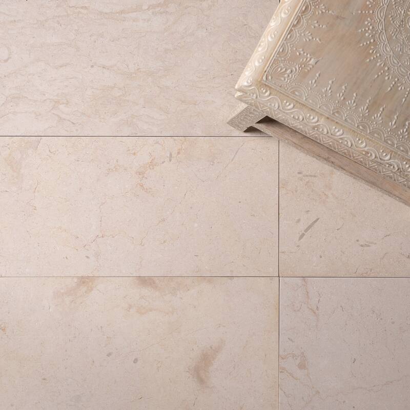 8 in. x 24 in. Tropical Vanilla Honed Marble Wall and Floor Tile - 8 in. x 24 in. - Tropical Vanilla