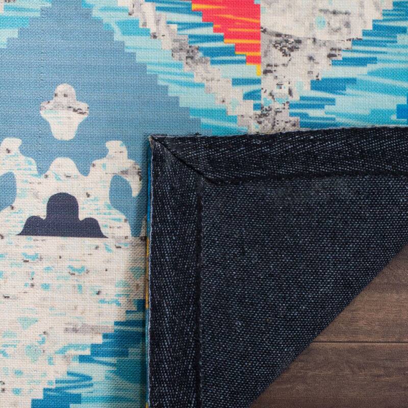 SAFAVIEH Handmade Cedar Brook Essa Modern Rug - 4' x 6' - Blue/Light Grey - Rectangle