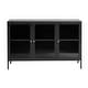 preview thumbnail 12 of 27, Rye Studio Brianne Modern Metal & Glass 3-Door Sideboard