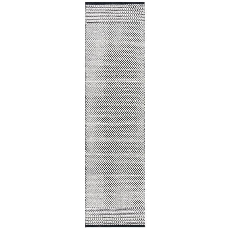 SAFAVIEH Vermont Vinnie Transitional Wool Rug - 2'3" x 9' Runner - Black/Ivory