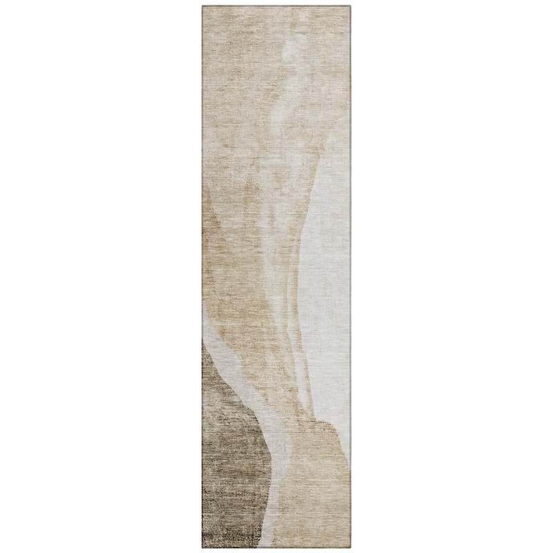 Machine Washable Indoor/ Outdoor Chantille Modern Abstract Rug