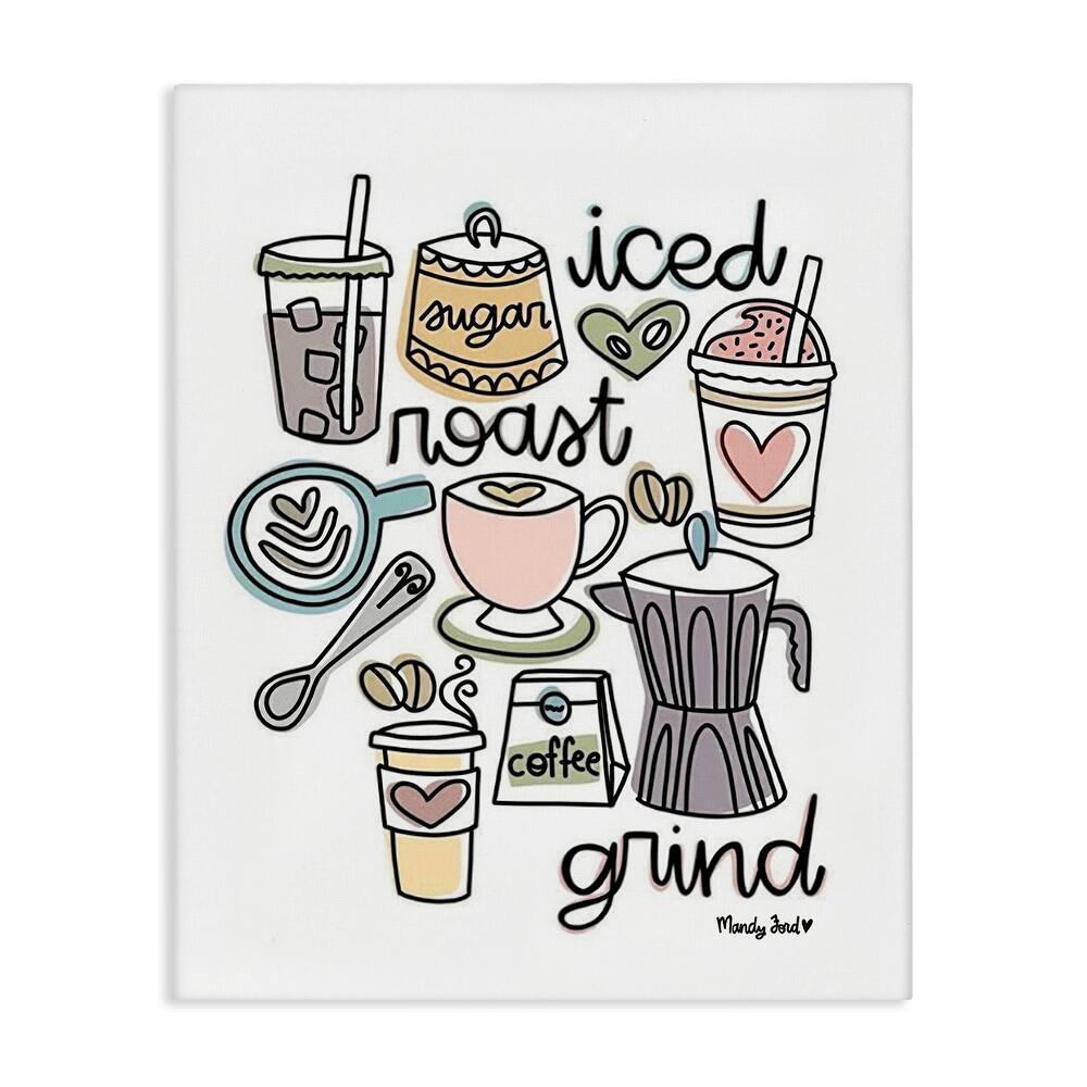 Stupell Various Coffee Types Trend Canvas Wall Art Design By Mandy Ford Art + Illustration