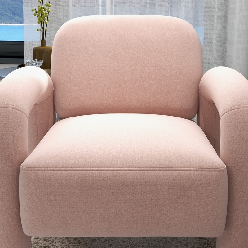 SEYNAR Mid-Century Modern Velvet Upholstered Accent Chair for Living Room
