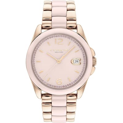 Coach Women's Greyson Pink Dial Watch - 14504188 - 6 (36)