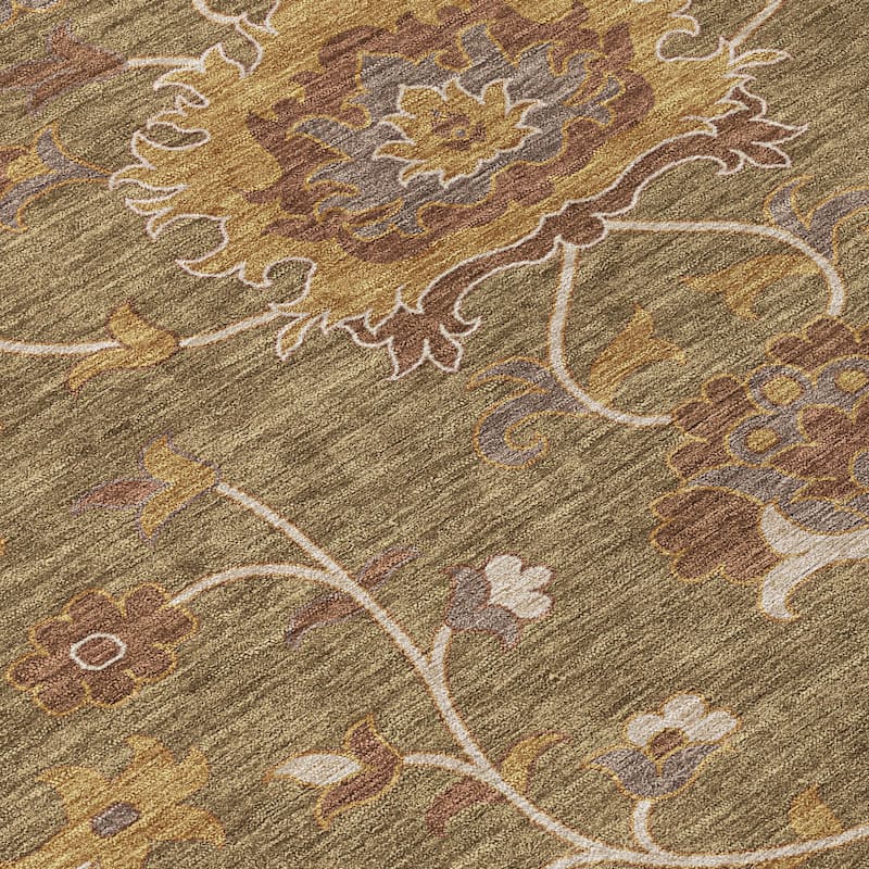 Machine Washable Indoor/ Outdoor Traditional Luna Chantille Rug
