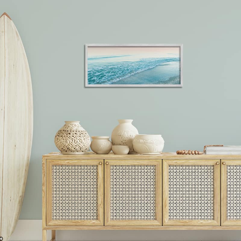 Stupell Luminous Sunset over Beach Framed Giclee Art Design By Mary Lou Johnson