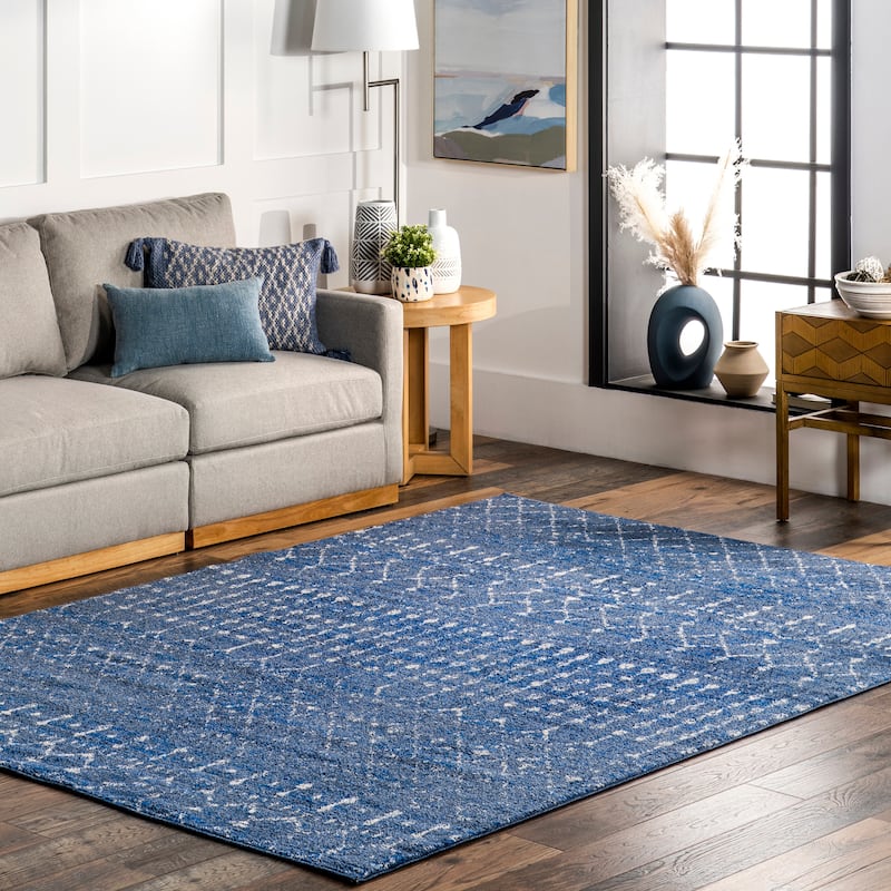 Nuloom Emmy Moroccan Trellis Area Rug - 4' x 6' - Dark Blue