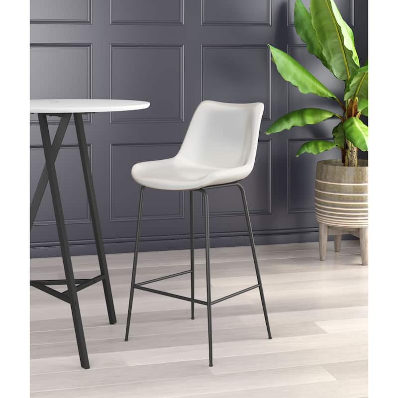 Byron Barstool Brown - White/Black