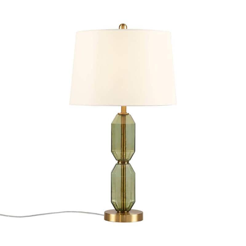 Green Glass Table Lamp Green See below