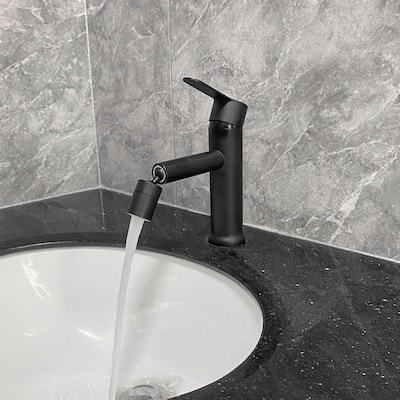Modern Single Handle Bathroom Sink Faucet with Aerator, Silent and Splash Proof, Adjustable Water Temperature and Flow