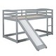 preview thumbnail 14 of 14, Pine Wood Twin Bunk Bed, Convertible Slide, Sturdy Ladder, Safe Design