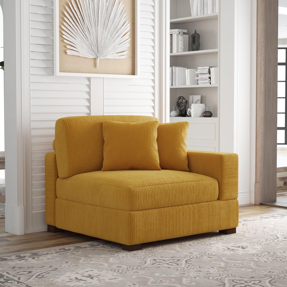 Modern Modular Sectional Sofa Corduroy Chaise Lounges