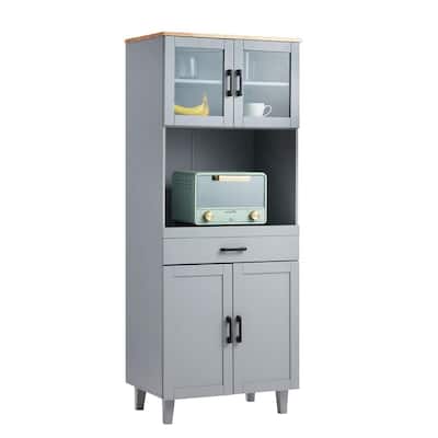 Kitchen Cabinet，Pantry Cabinets with 2 Cabinets, 1 Cutlery Drawer, 1 ...
