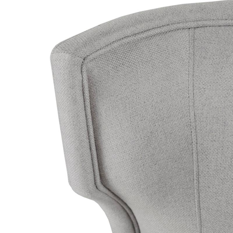 Upholstered Wingback Dining Chair(set of 1) - Light Gray