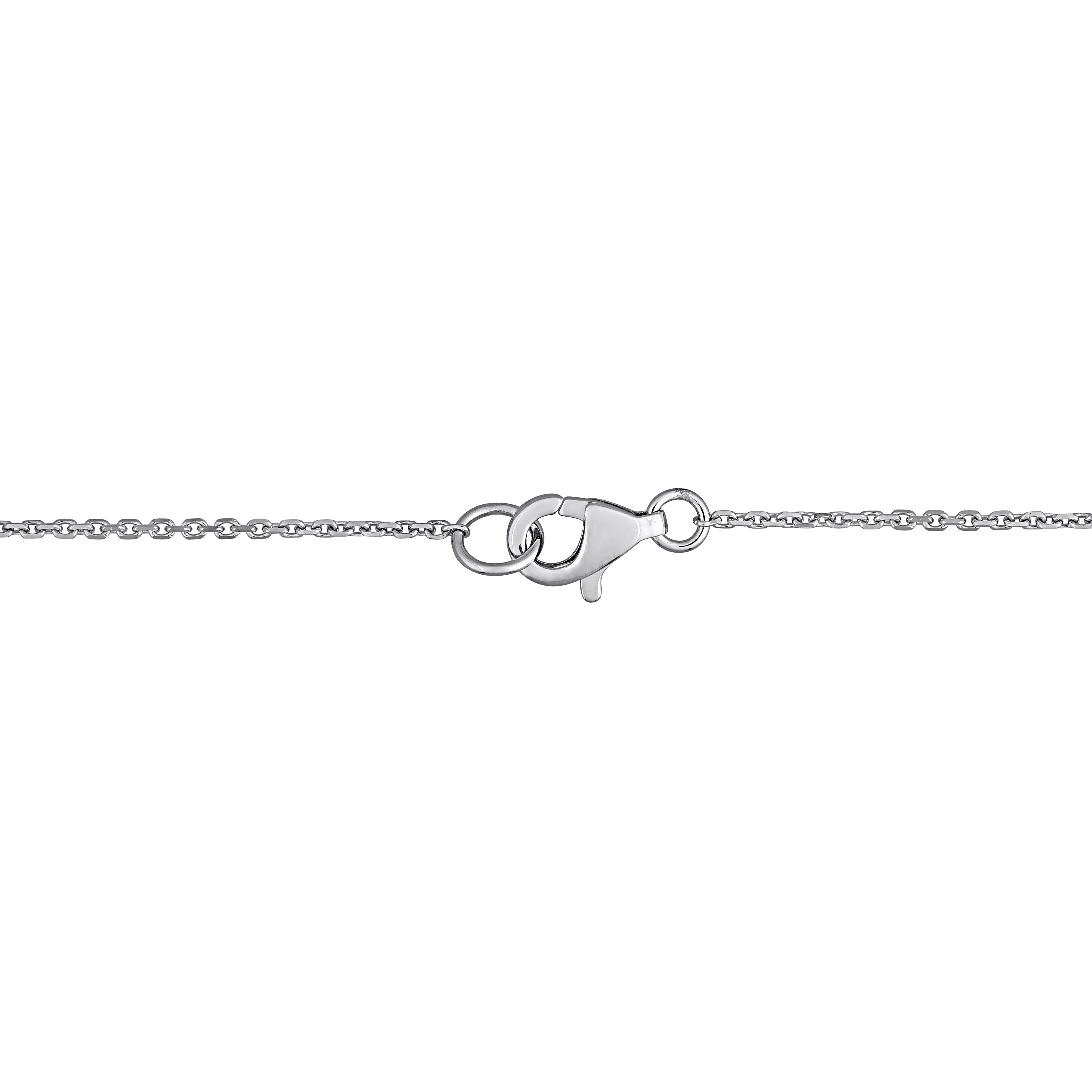 ALARRI 0.46 Carat 14K Solid White Gold Another Victory Aquamarine Diamond Necklace with 18 Inch Chain Length ALARRI 0.46 Carat 14K Solid White Gold Another Victory Aquamarine Diamond Necklace with 18 Inch Chain Length