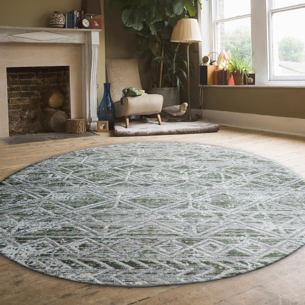 Admire Home Living Lucio 1243 Transitional Geometric Area Rug
