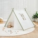preview thumbnail 13 of 22, Kids Play Tent, Indoor Canvas Play Tent by Comfy Cubs Sage