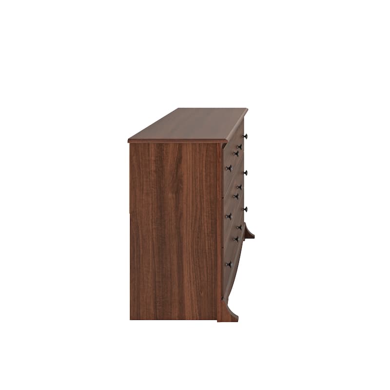 Prepac Monterey 6 Drawer Double Dresser for Bedroom, Wide Chest of Drawers, Traditional Bedroom Furniture
