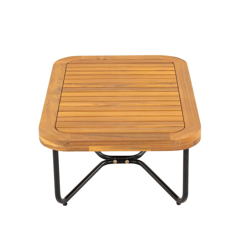 Christopher Knight Home - Jason Outdoor Acacia Wood Loveseat With Table