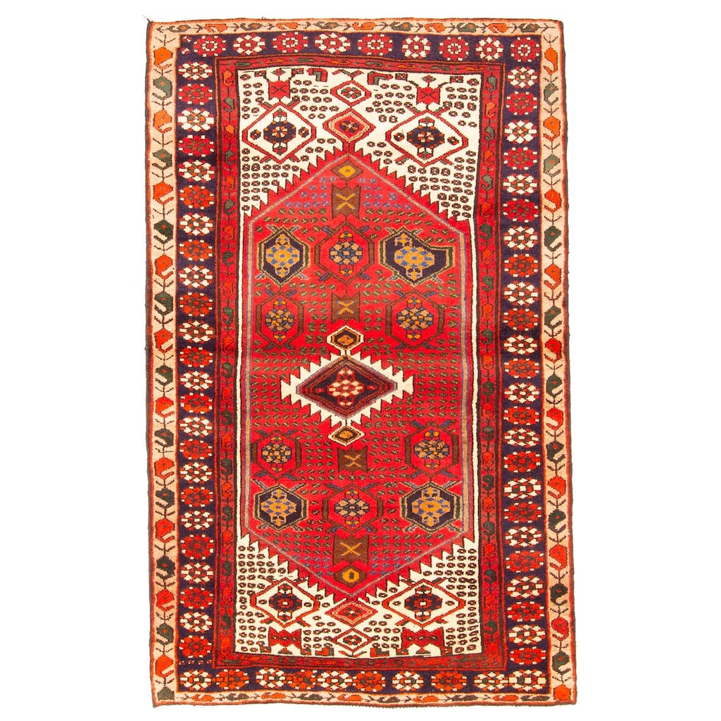 ECARPETGALLERY Hand-knotted Anadol Red Wool Rug - 4'1 x 6'9