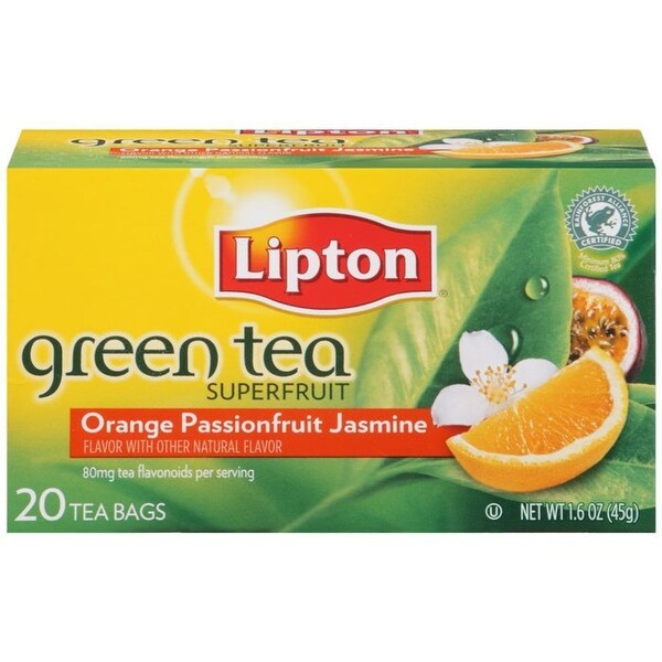 Lipton Superfruit Orange Passionfruit Jasmine Tea Bags 20 ct (Pack of 6)