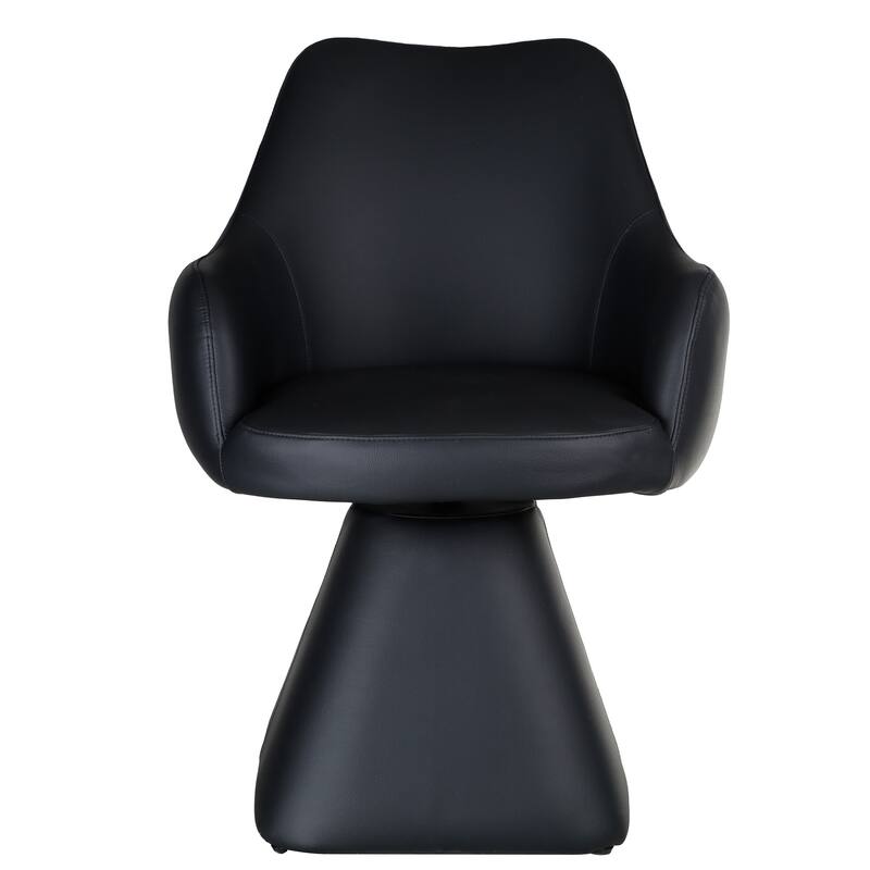 Contemporary Faux Leather Dining/Accent Chair with Swivel