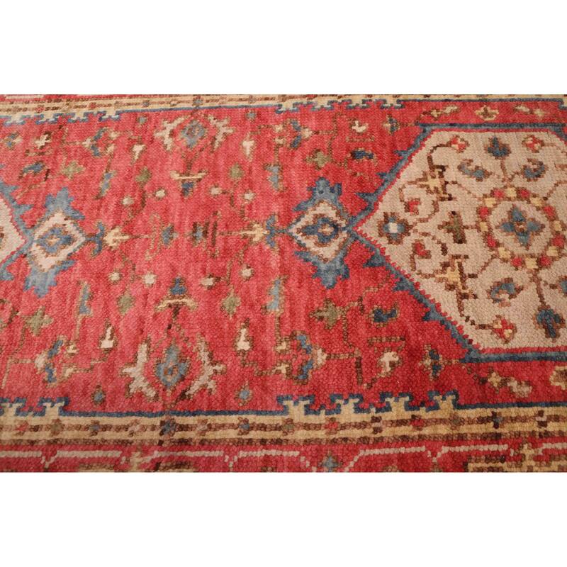ECARPETGALLERY Hand-knotted Jules Serapi Red Wool Rug - 2'6 x 9'11