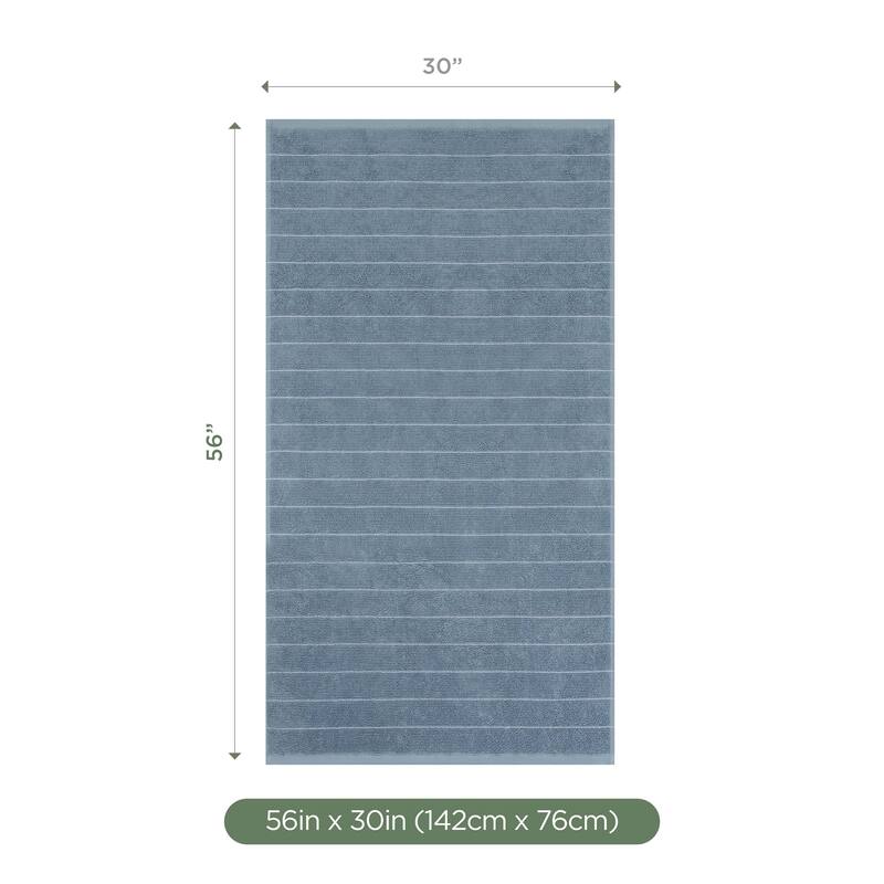 Martex Slub Stripe Blue Bath Towel