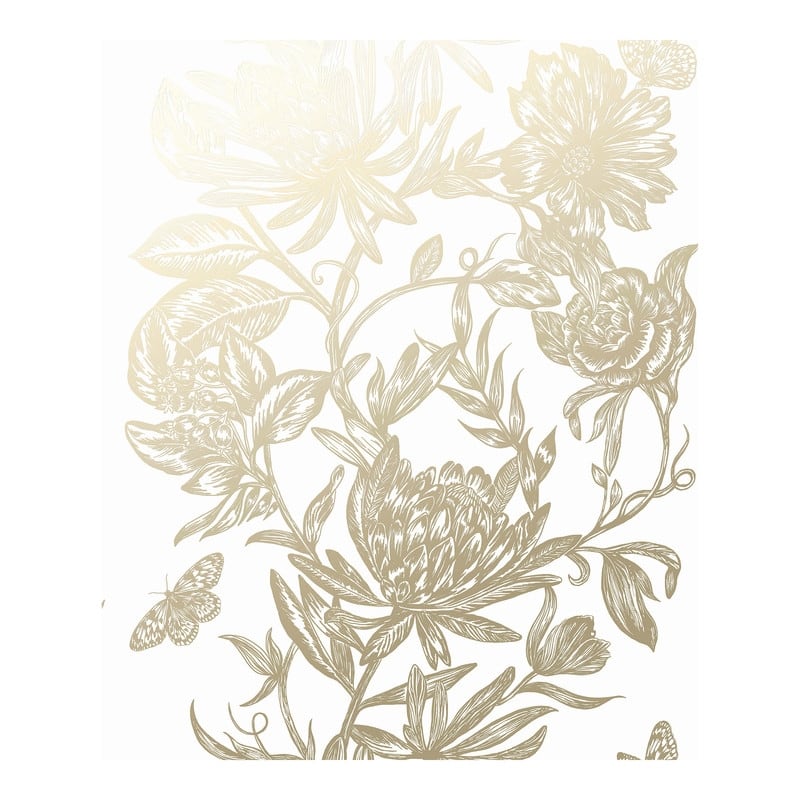 Advantage Marquis Gold Floral Wallpaper - 20.5 x 396 x 0.025