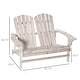preview thumbnail 26 of 27, Outsunny Outdoor Adirondack Chair Bench for Two with Ergonomic Design, Wide Armrests, & Fir Wood Build