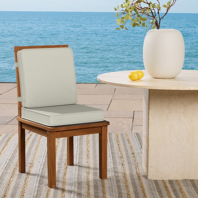 ARDEN Foam Outdoor Double Welted Dining Chair Cushion, 20 x 20
