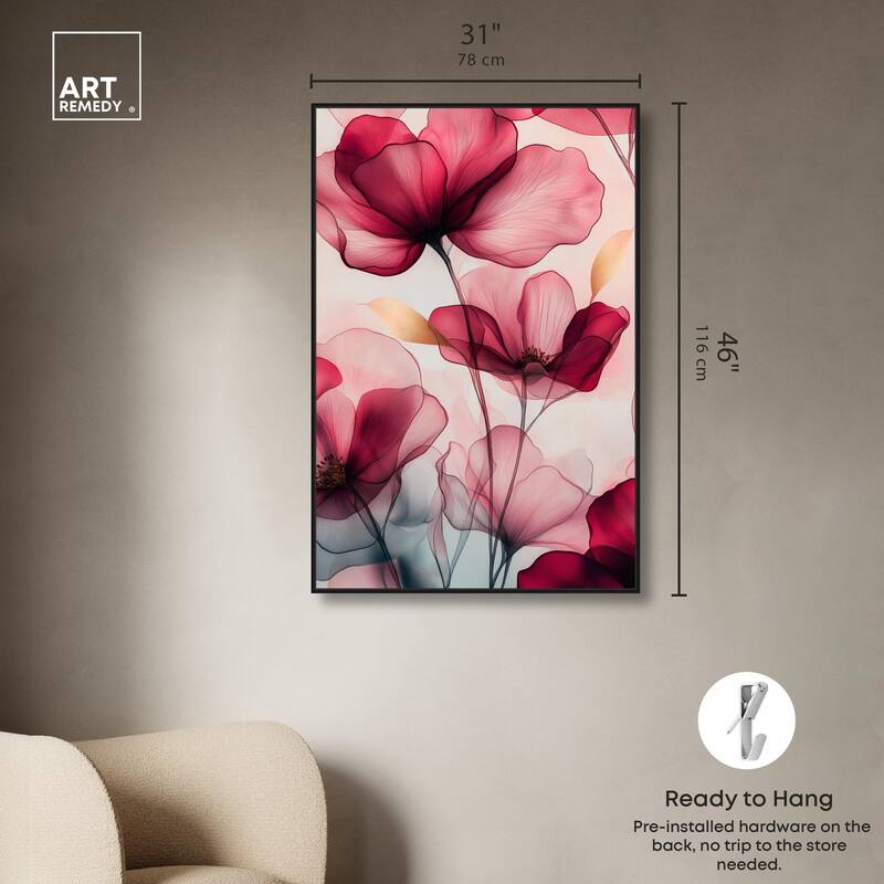 Chiffon Cherry Charm Canvas by Art Remedy