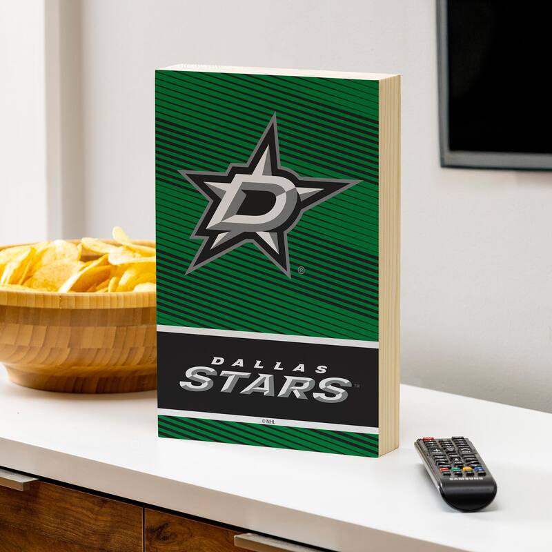 Dallas Stars Wooden Tabletop Mantel Shelf Sign - 8" x 12"